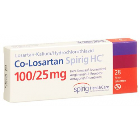 CO Losartan Spirig 100/25 mg 28 filmtablets