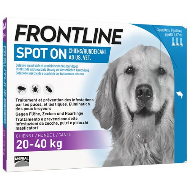 Frontline Spot On Hund L Liste D 3x 2.68мл