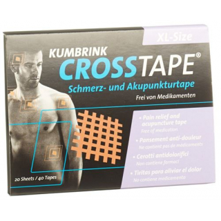 Crosstape Schmerz- Akupunkturtape XL 40 штук