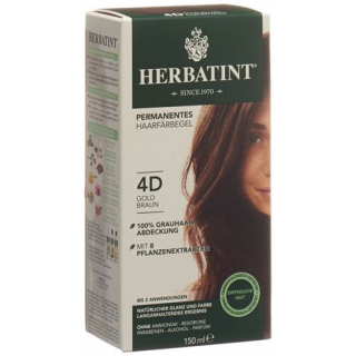 Herbatint Haarfarbegel 4d Gold Braun 150мл