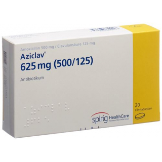 Азиклав 625 мг 20 таблеток покрытых оболочкой