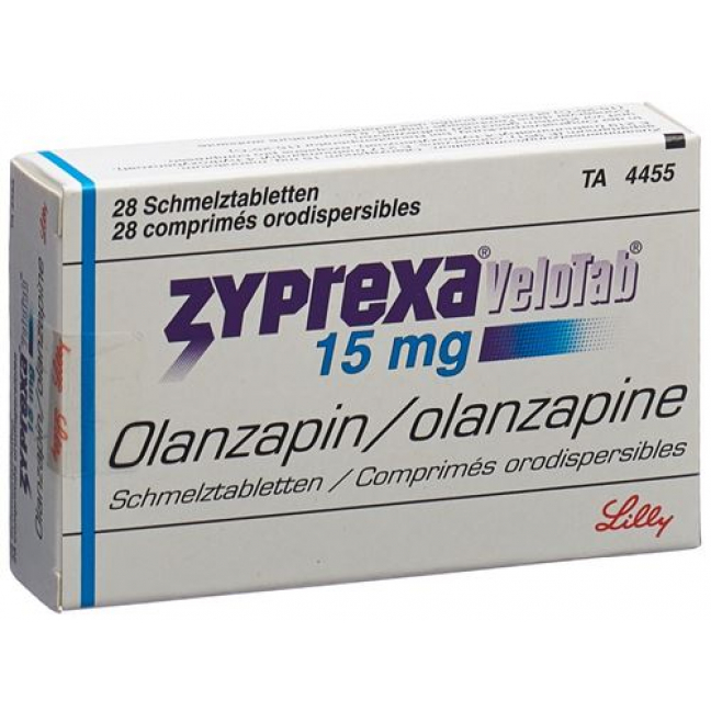 Зипрекса Велотаб 15 мг 28 ородиспергируемых таблеток