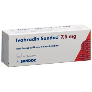 Ивабрадин Сандоз 7,5 мг 56 таблеток покрытых оболочкой