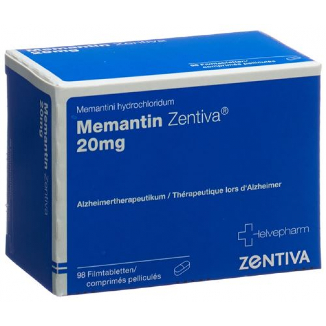 Мемантин Зентива 20 мг 98 таблеток покрытых оболочкой 