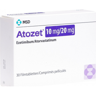 Атозет 10/20 мг 30 таблеток покрытых оболочкой