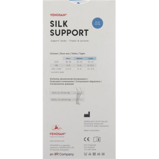 Носки Venosan Silk AD Support S черные 1 пара