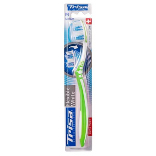 Trisa Flexible White Toothbrush Medium