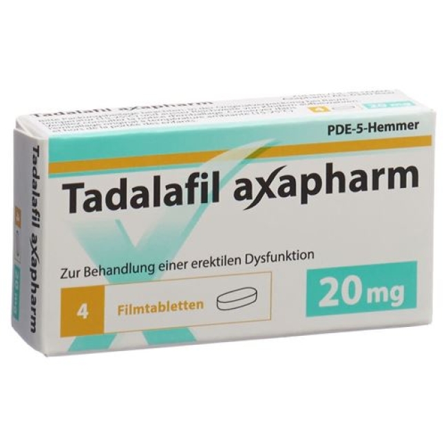 Tadalafil Axapharm Filmtabletten 20mg 8 Stück