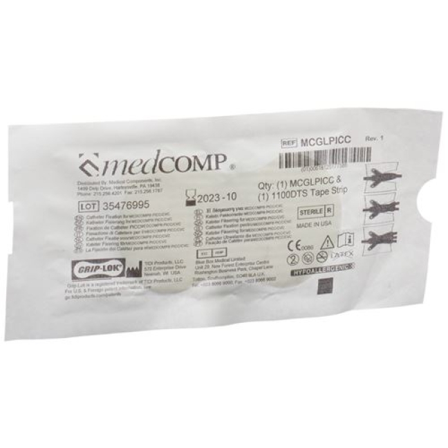 Grip-Lok Catheter Securement Medcomp PICC/CVC 50 шт.
