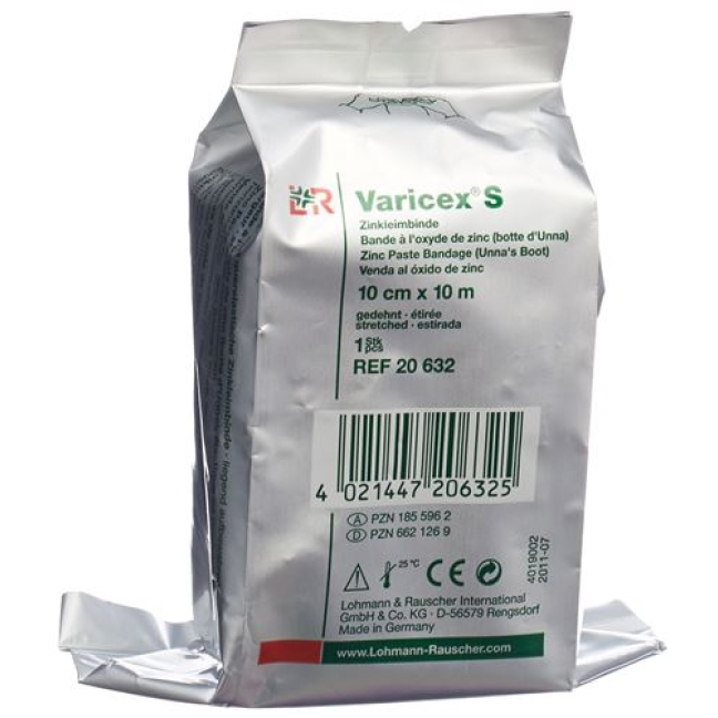 Бинт цинковий клей Varicex S 10см х 10м 10 шт