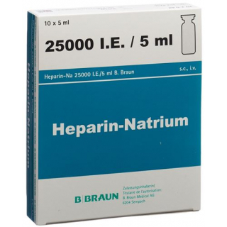 Heparin-na Braun 25000 Ie/5ml 10 Ampullen 5ml