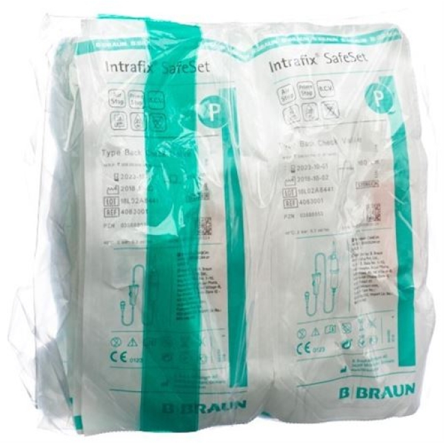 Intrafix SafeSet 180 см із зворотним клапаном 100 шт
