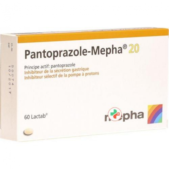 Пантопразол Мефа 20 мг 60 таблеток покрытых оболочкой 