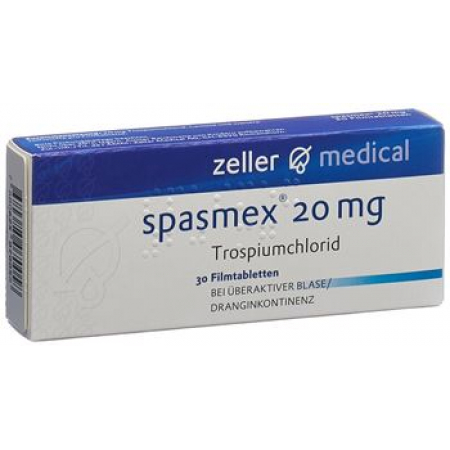 Спазмекс 20 мг 30 таблеток покрытых оболочкой