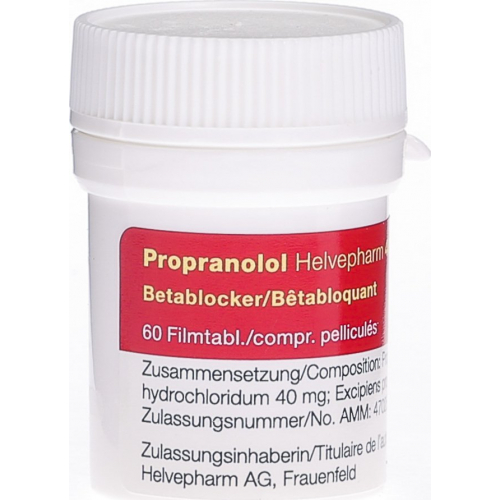 Propranolol 40 mg tabletten