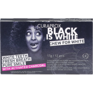 Курапрокс Black Is White жевательная резинка 12 шт.