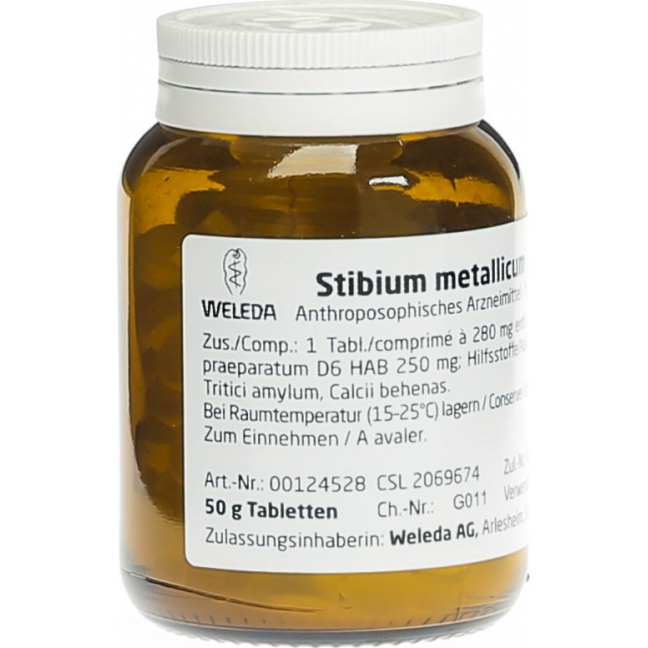 Веледа Стибиум Металликум препарат в таблетках D 6 50 г