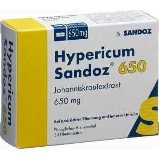 Гиперикум Сандоз 650 мг 30 таблеток покрытых оболочкой