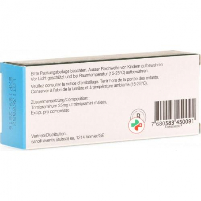 Тримипрамин Зентива 25 мг 50 таблеток