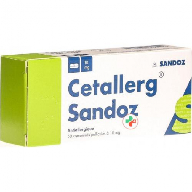 Цеталлерг Сандоз 10 мг 50 таблеток покрытых оболочкой