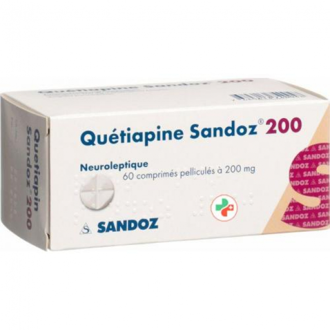 Кветиапин Сандоз 200 мг 60 таблеток покрытых оболочкой 