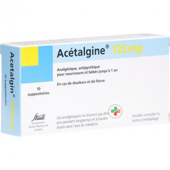 Ацеталгин 125 мг 10 суппозиториев
