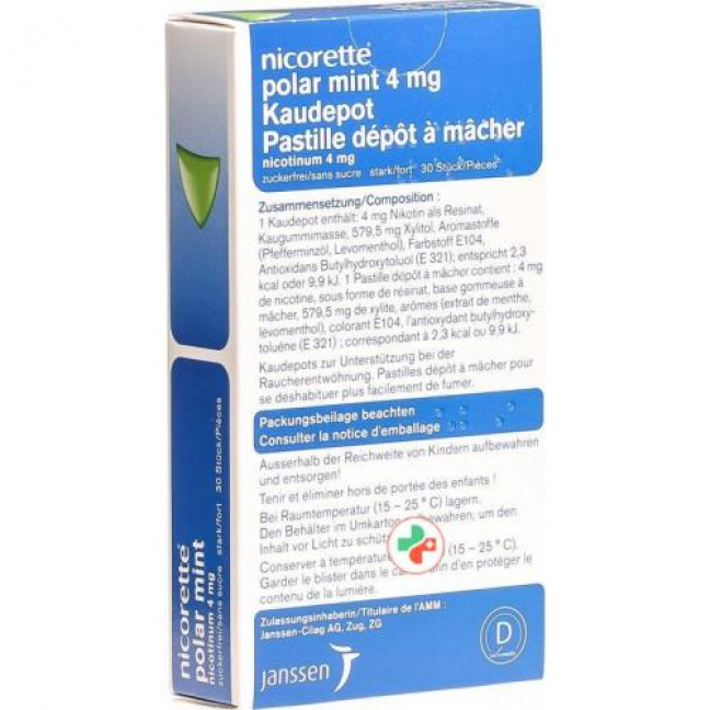 Никоретте Полар Мятный 4 мг 30 жевательных депо таблеток
