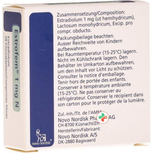 Эстрофем Н 1 мг 28 таблеток покрытых оболочкой