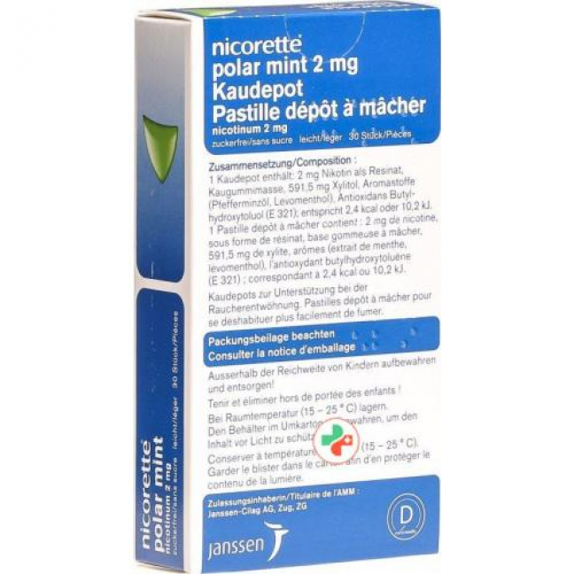 Никоретте Полар Мятный 2 мг 30 жевательных депо таблеток