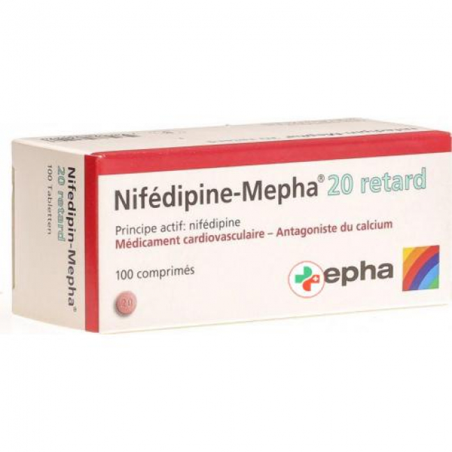 Нифедипин Мефа 20 Ретард 20 мг 100 таблеток