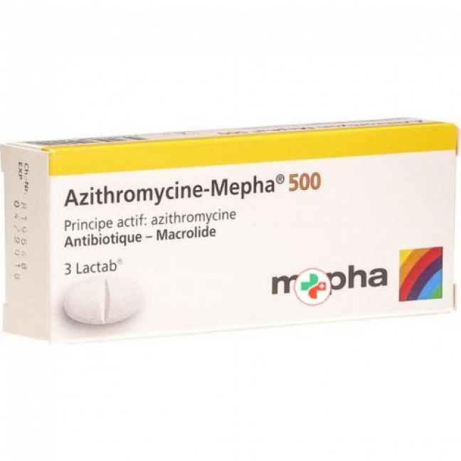 Азитромицин Мефа 500 мг 3 таблетки покрытых оболочкой 