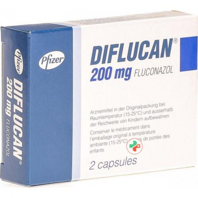 Дифлюкан 200 мг 2 капсулы