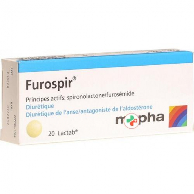 Фюроспир 50 мг/20 мг 20 таблеток покрытых оболочкой 