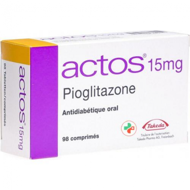 Актос 15 мг 98 таблеток 