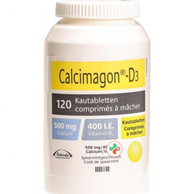 Кальцимагон Д3 120 жевательных таблеток вкус мяты