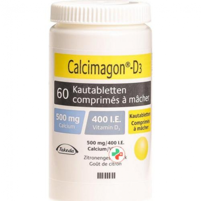 Кальцимагон Д3 60 жевательных таблеток вкус лимона