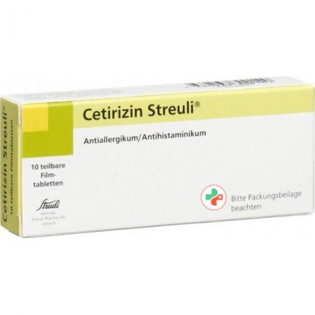 Цетиризин Штройли 10 мг 10 таблеток покрытых оболочкой 