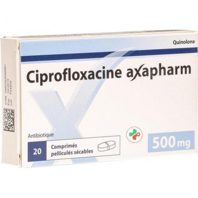 Ципрофлоксацин Аксафарм 500 мг 20 таблеток покрытых оболочкой