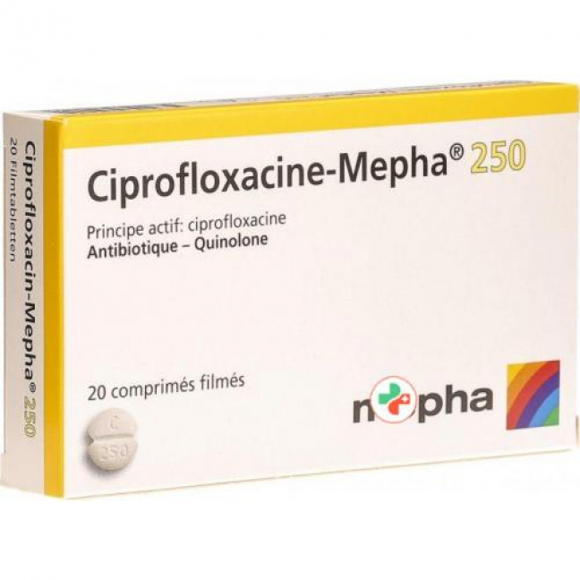 Ципрофлоксацин Мефа 250 мг 20 таблеток покрытых оболочкой