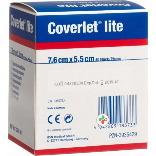 Coverlet Lite Occlusionspflaster 5.5x7.6см 40 штук