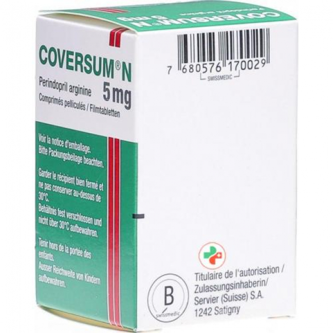 Коверсум Н 5 мг 30 таблеток покрытых оболочкой 