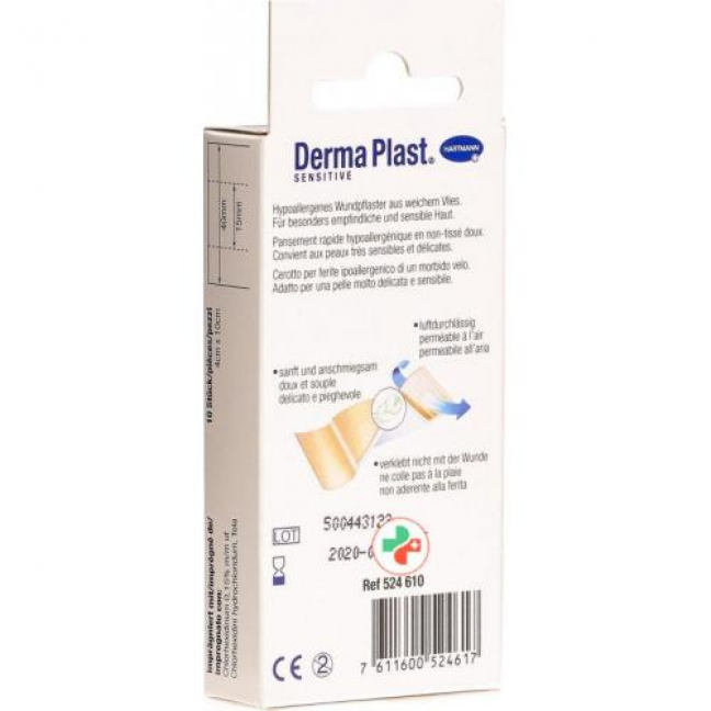 Dermaplast Sensitive 4смx10см 10 пластырей