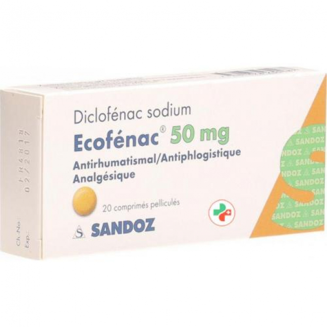 Экофенак 50 мг 20 таблеток покрытых оболочкой
