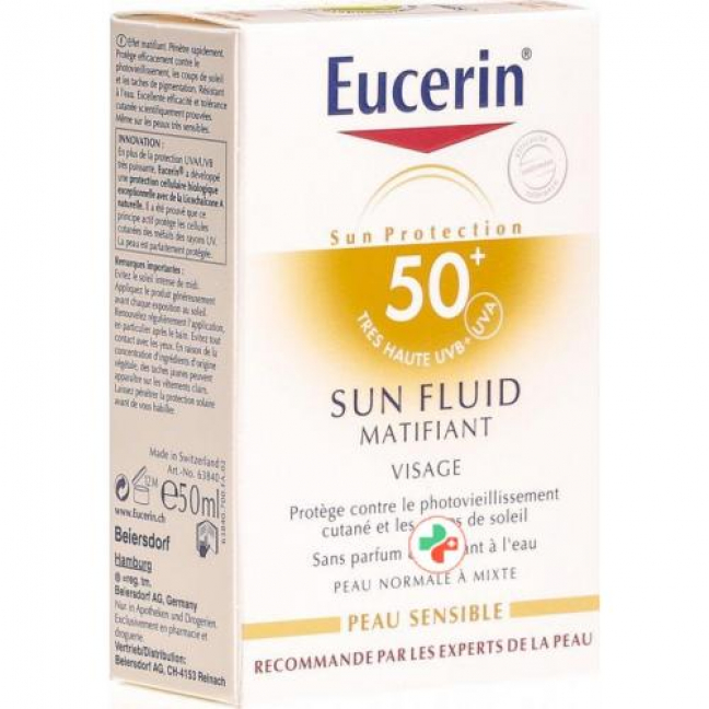 Eucerin Sun Fluid Mattierend Gesicht LSF 50+ 50мл