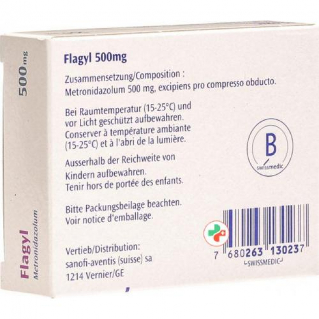 Флагил 500 мг 20 таблеток покрытых оболочкой 