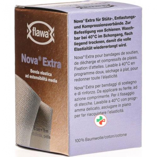 Flawa Nova Extra эластичный Mittelzugbinde 8смx5m Hautfarben