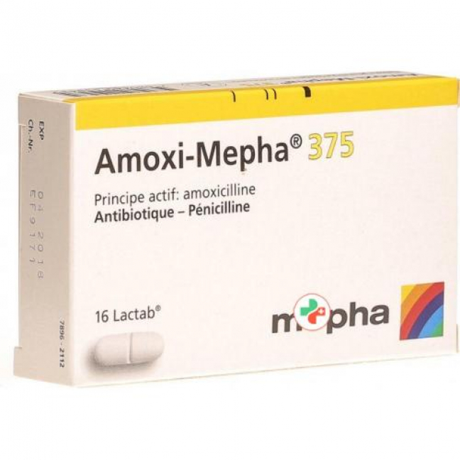 Amoxi Mepha 375 mg 16 Lactabs
