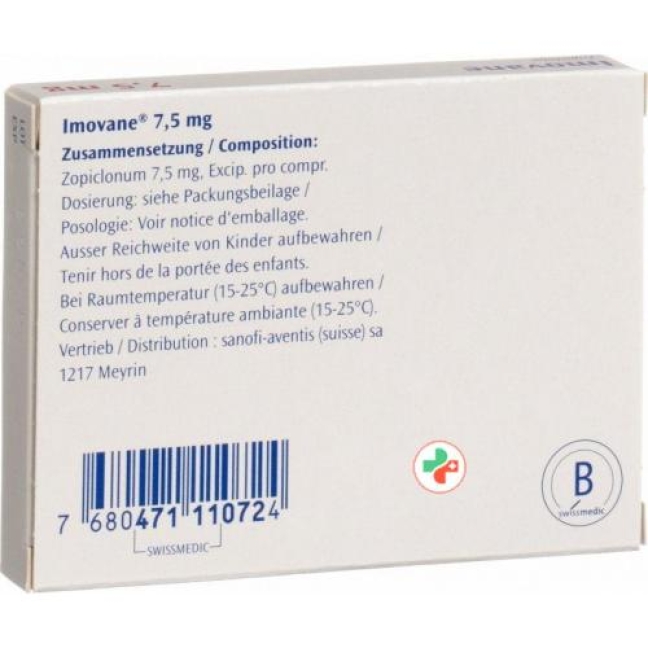 Імован плівкова таблетка 7,5 мг 10 шт Імован плівкова таблетка 7,5 мг 10 шт