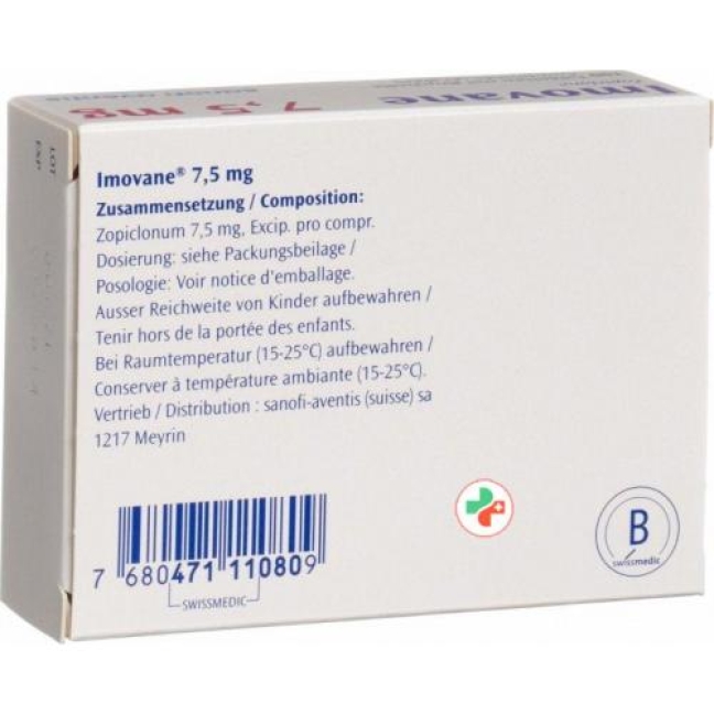 Імован плівка таблетки 7,5 мг 100 шт Імован плівка таблетки 7,5 мг 100 шт