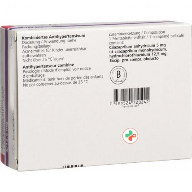 Inhibace Plus 5 mg 98 filmtablets